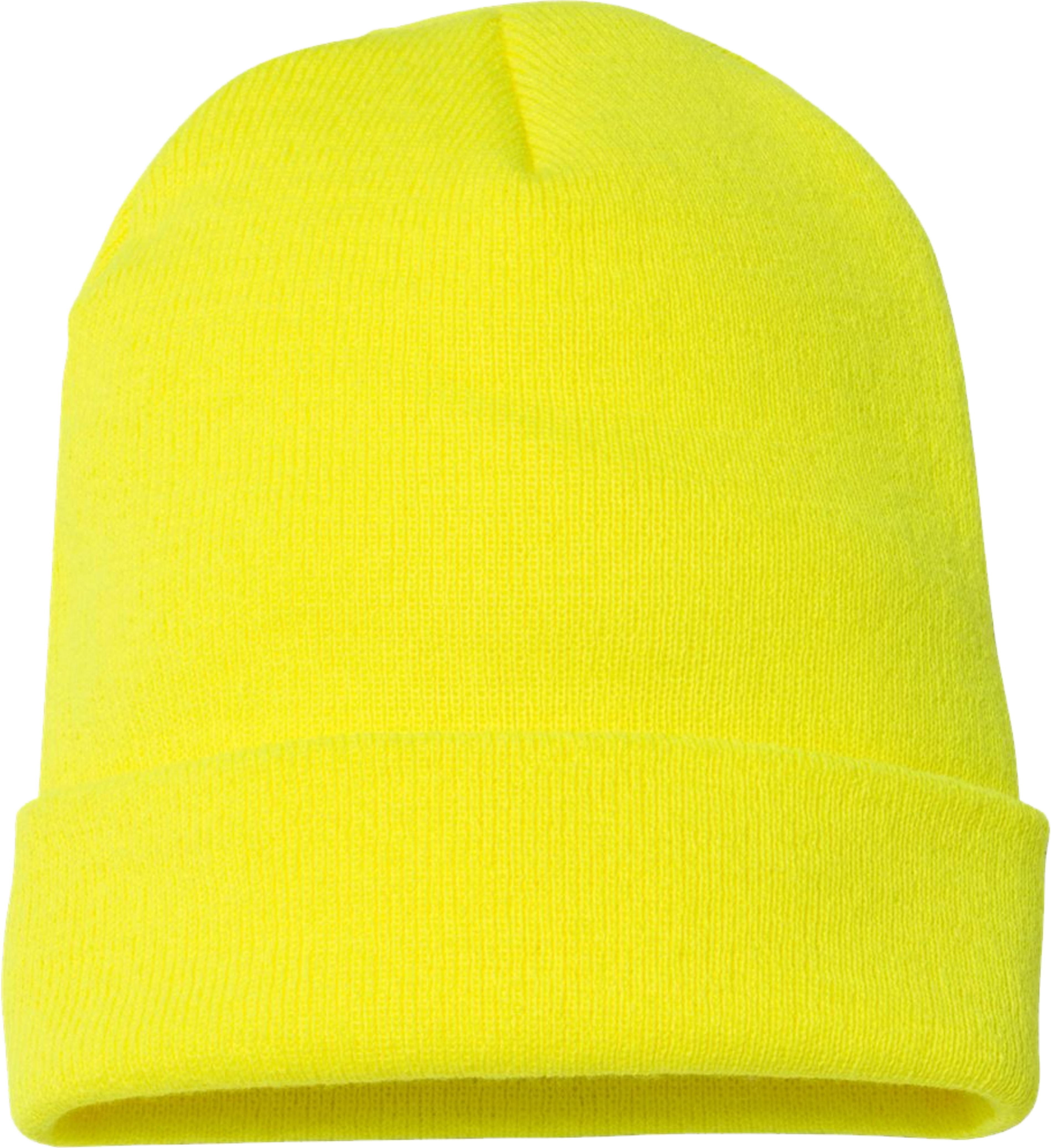 Safety Yellow Cuffed Beanie image 0