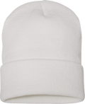 White Cuffed Beanie image 0
