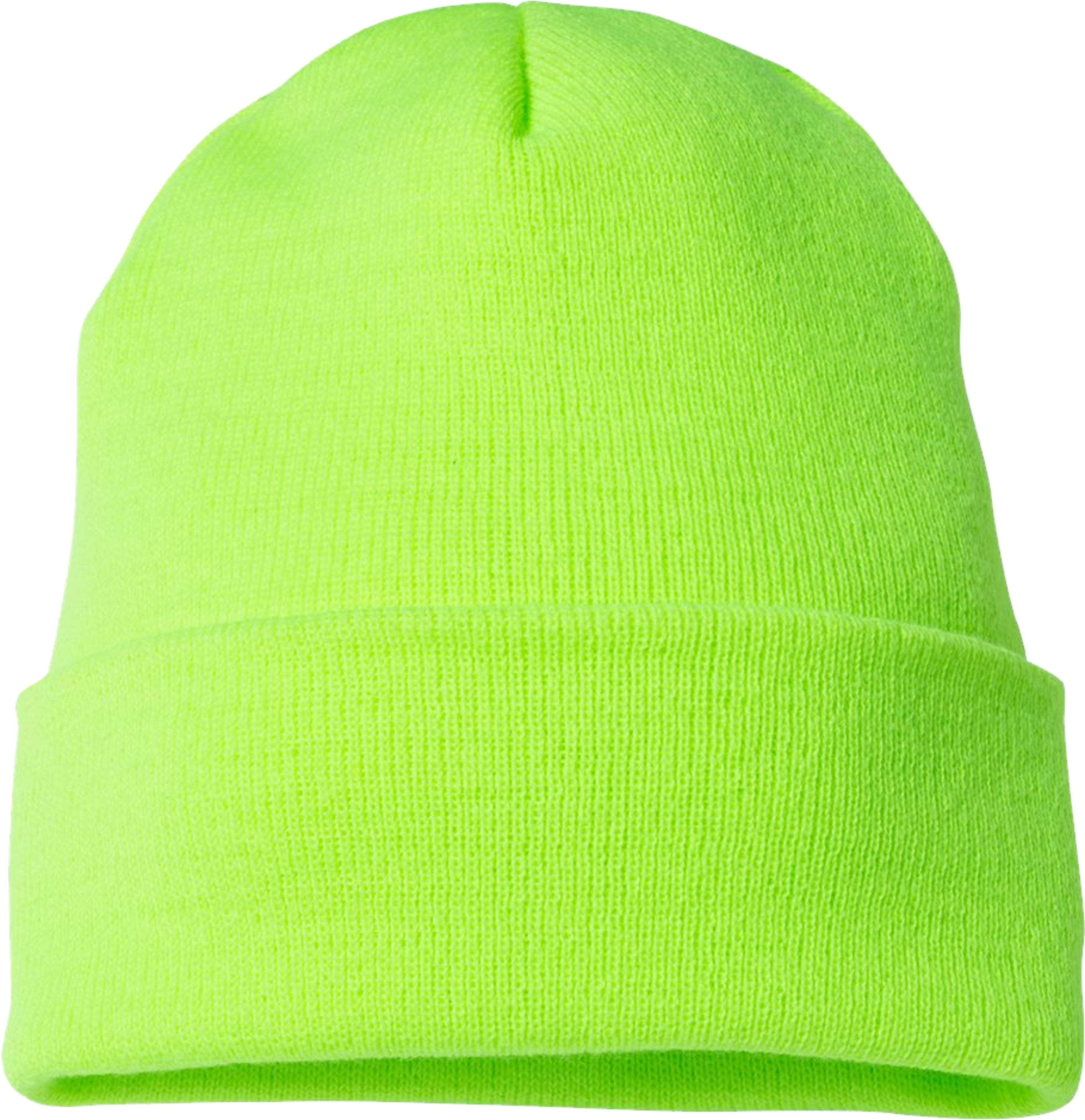 Safety Green Cuffed Beanie image 0